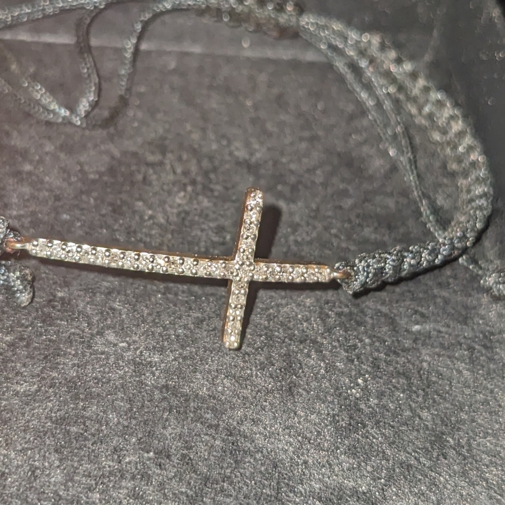 Diamond Macrame Cross bracelet Macys - Picture 3 of 8